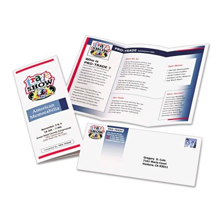 Avery Avery Tri-Fold Brochures for Inkjet Printers 8324, 8-1/2" x 11", White, 100/Box 8324